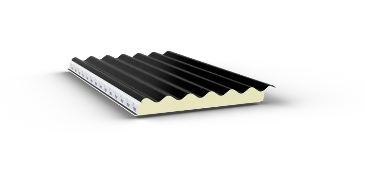 Sandwichpaneel met golfmotief - Goed isolerende sandwichpaneel met de look van klassieke golfplaten